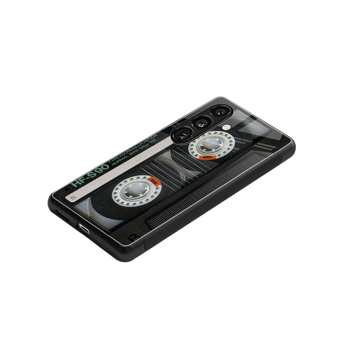 Cassette Tape stylish phone case for samsung galaxy s24 | glossy glass and slim fit