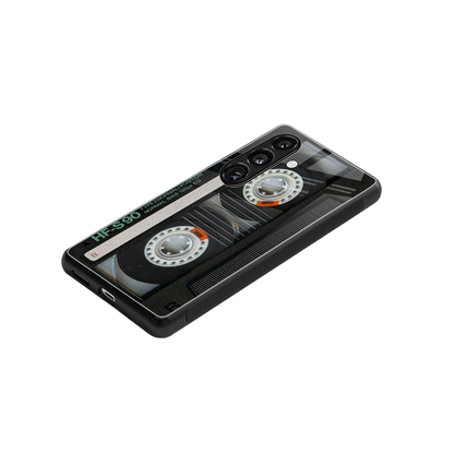 Cassette Tape stylish phone case for samsung galaxy s24 | glossy glass and slim fit
