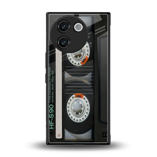 Cassette Tape back phone cover | glass case for vivo v30e