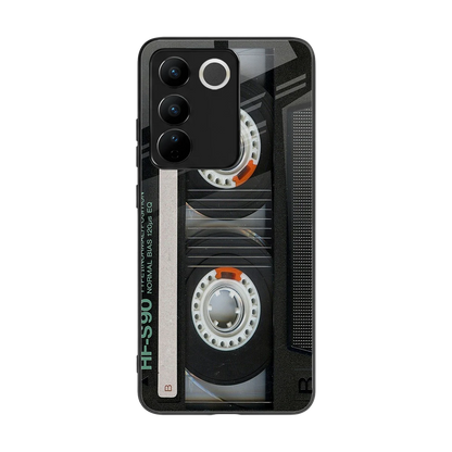 Cassette Tape back phone cover | glass case for vivo v27 5g