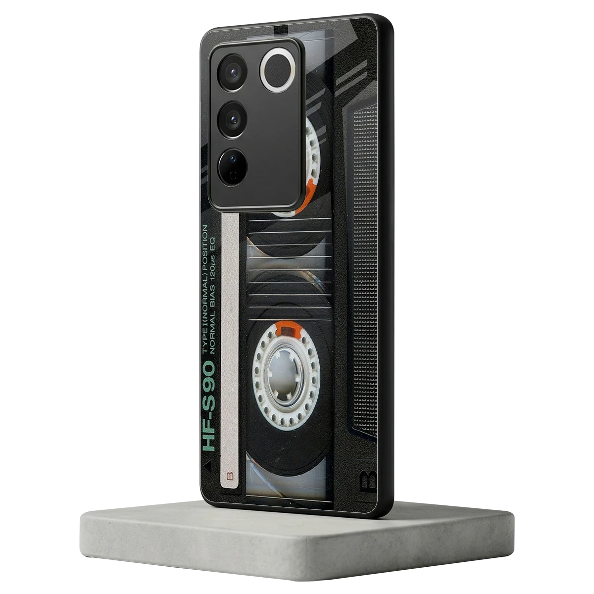Cassette Tape vivo v27 5g mobile cover | shockproof glass phone case