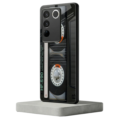 Cassette Tape vivo v27 5g mobile cover | shockproof glass phone case