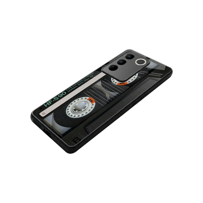 Cassette Tape stylish phone case for vivo v27 5g | glossy glass and slim fit