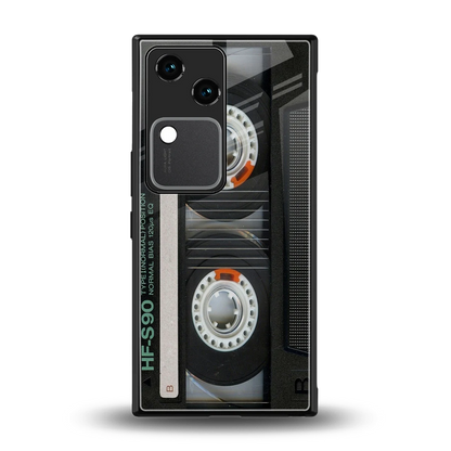Cassette Tape back phone cover | glass case for vivo v30