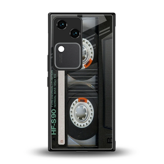 Cassette Tape back phone cover | glass case for vivo v30
