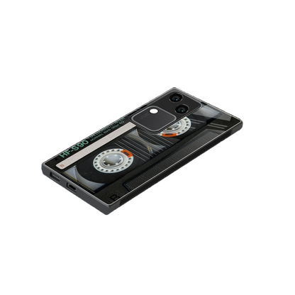 Cassette Tape stylish phone case for vivo v30 | glossy glass and slim fit