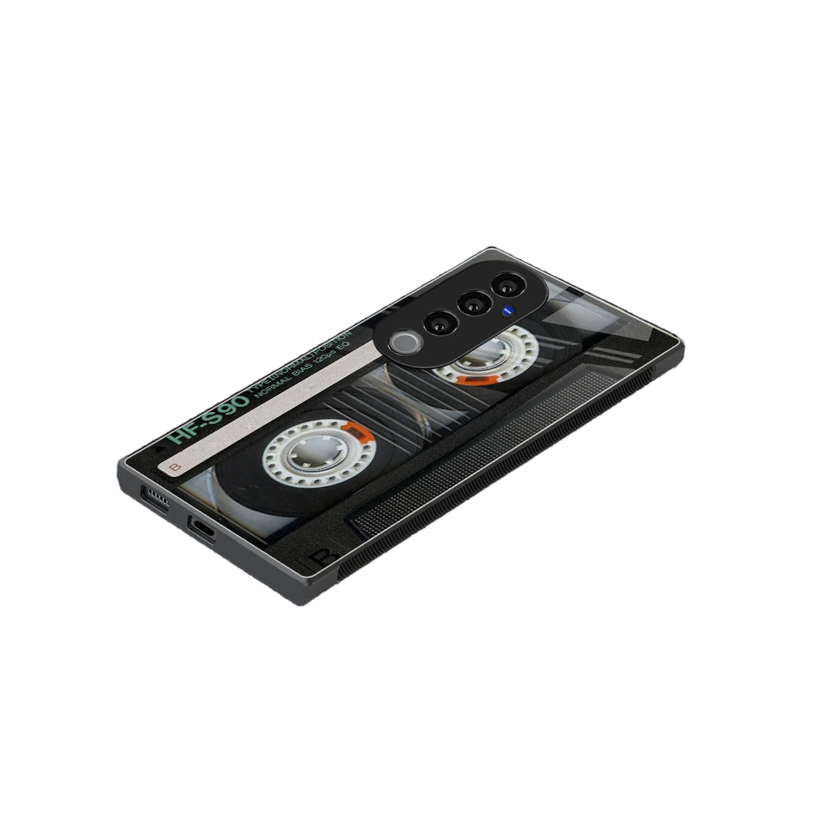 Cassette Tape stylish phone case for vivo v40 pro | glossy glass and slim fit