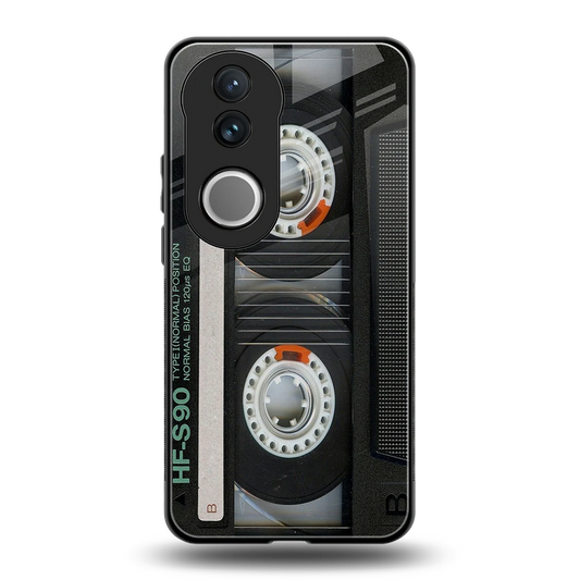 Cassette Tape back phone cover | glass case for vivo v50