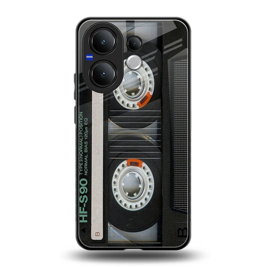Cassette Tape back phone cover | glass case for vivo v60