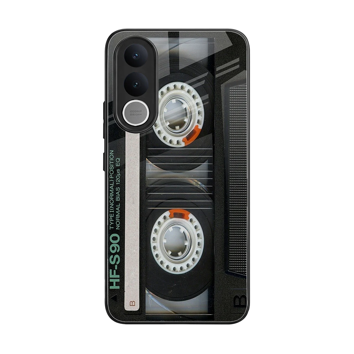Cassette Tape back phone cover | glass case for vivo v70 fe