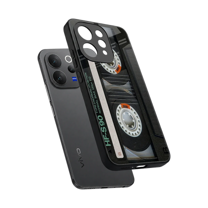 Cassette Tape sleek vivo v70 elite cover with tempered glass back and TPU edges