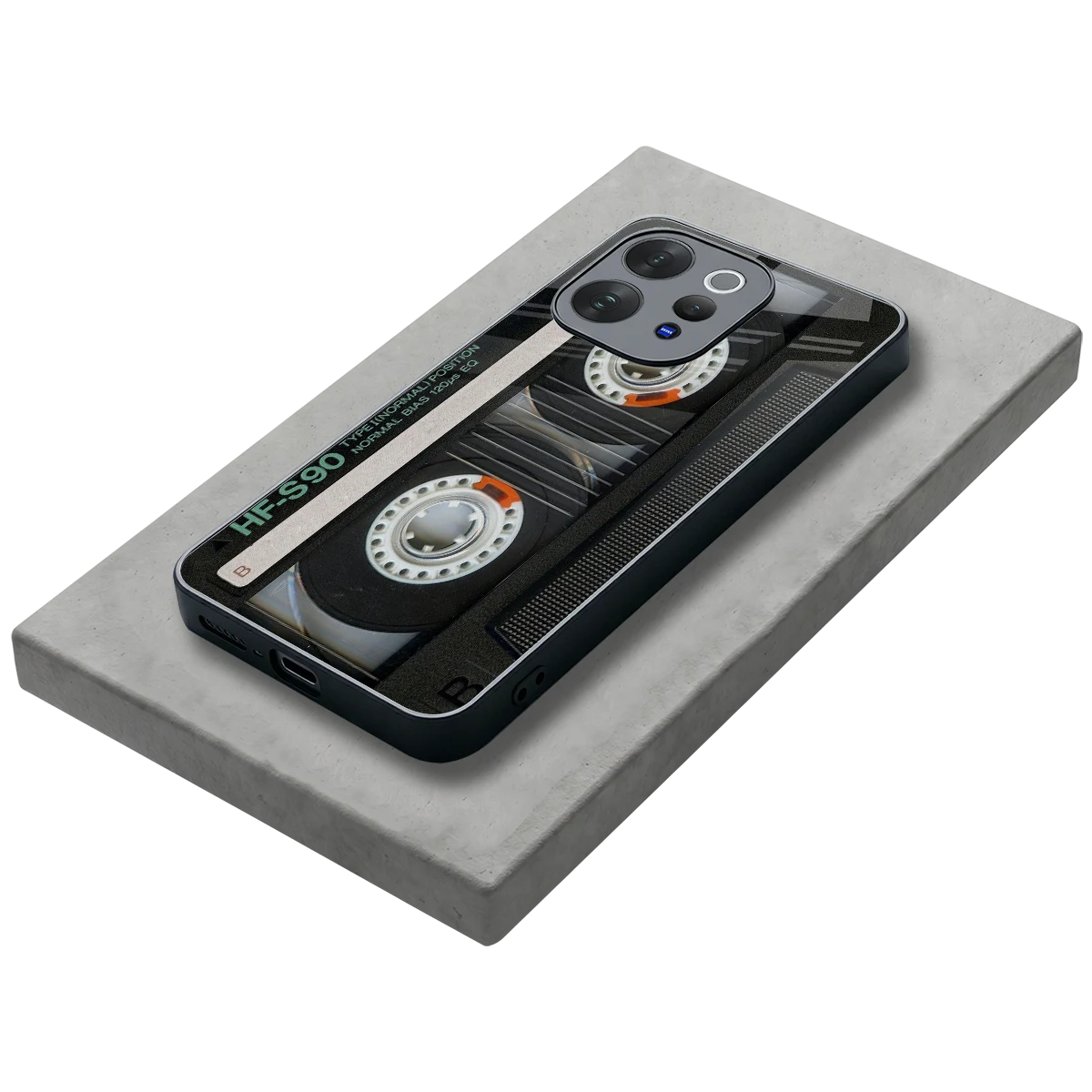 Cassette Tape stylish phone case for vivo v70 | glossy glass and slim fit