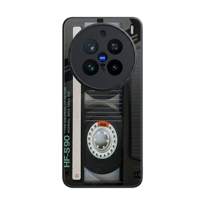 Cassette Tape back phone cover | glass case for vivo x200 pro