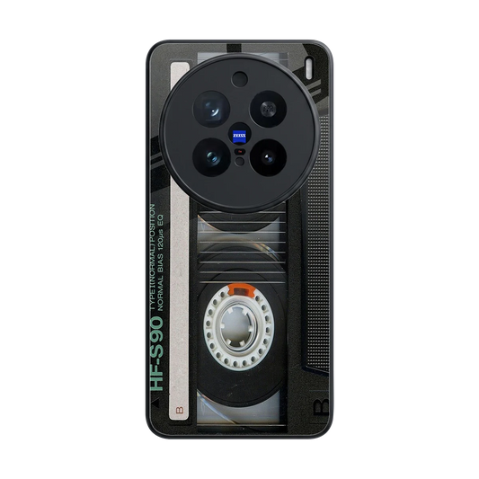 Cassette Tape back phone cover | glass case for vivo x200 pro