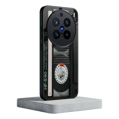 Cassette Tape vivo x200 pro mobile cover | shockproof glass phone case