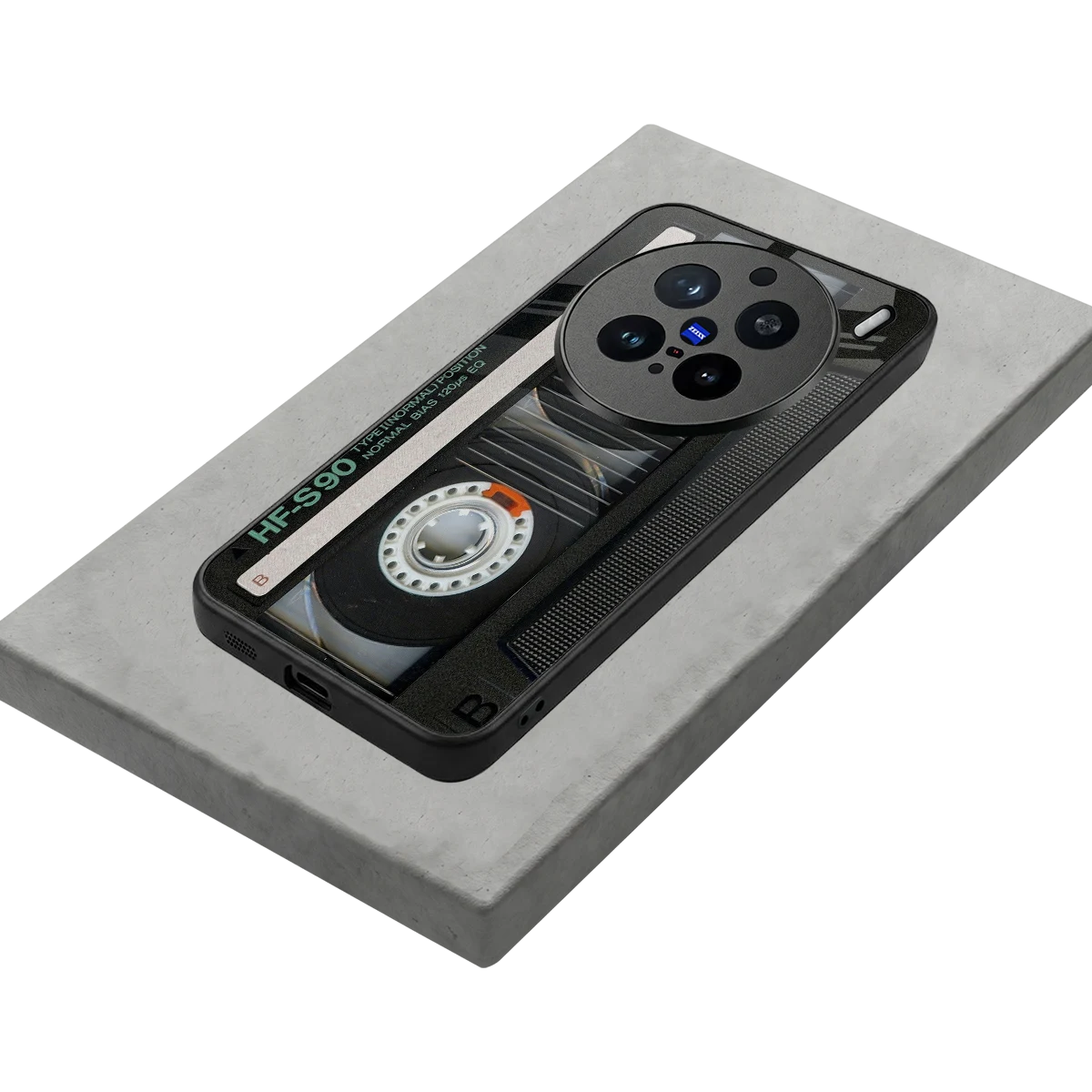 Cassette Tape stylish phone case for vivo x200 pro | glossy glass and slim fit
