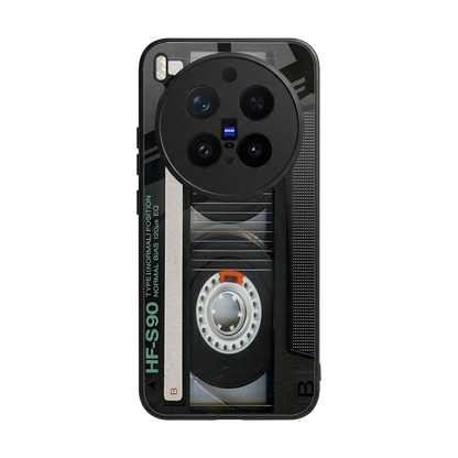 Cassette Tape back phone cover | glass case for vivo x300 pro