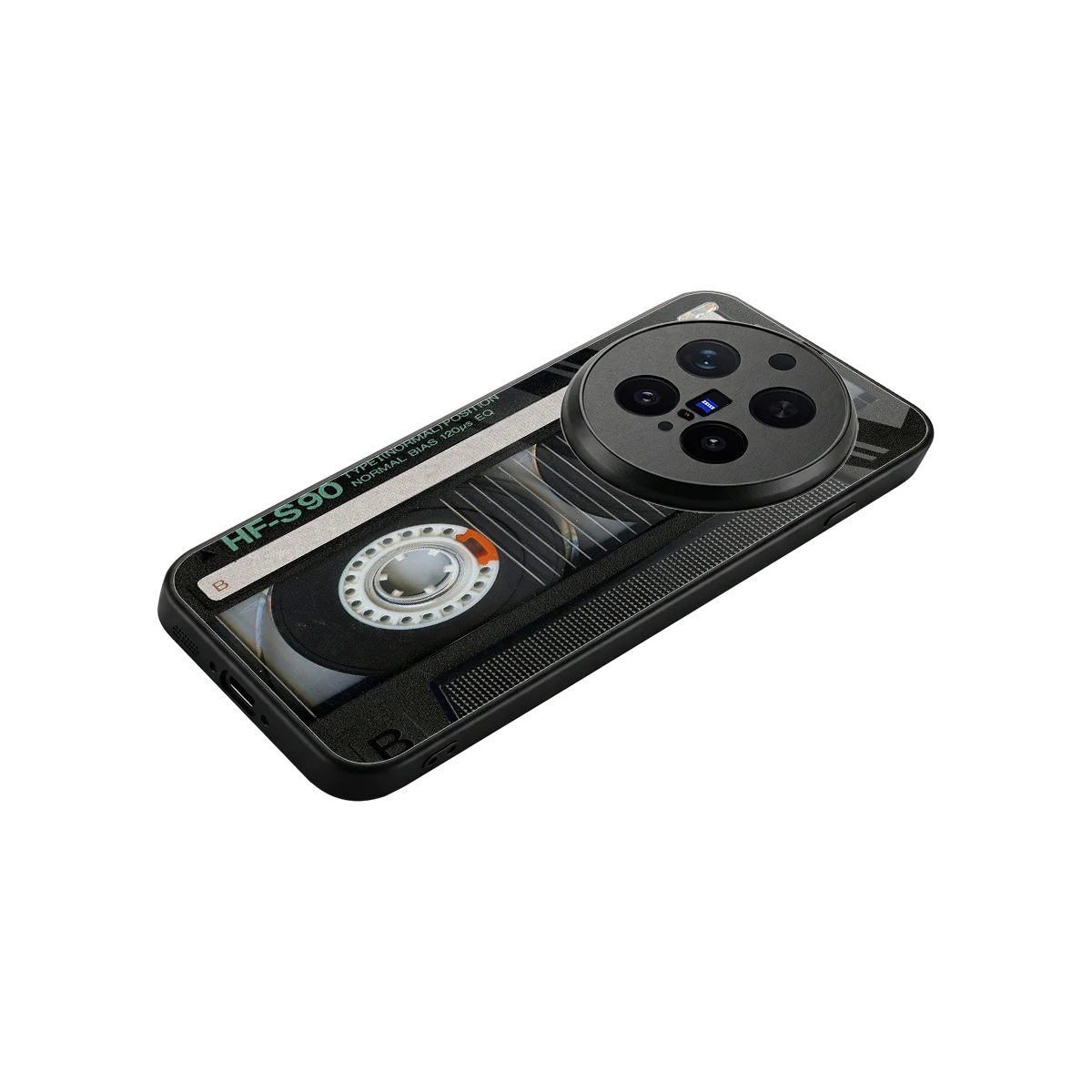 Cassette Tape stylish phone case for vivo x300 pro | glossy glass and slim fit