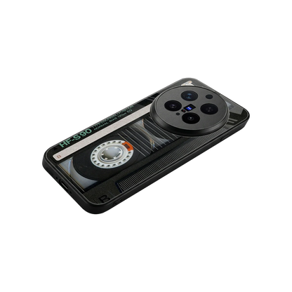 Cassette Tape stylish phone case for vivo x300 pro | glossy glass and slim fit