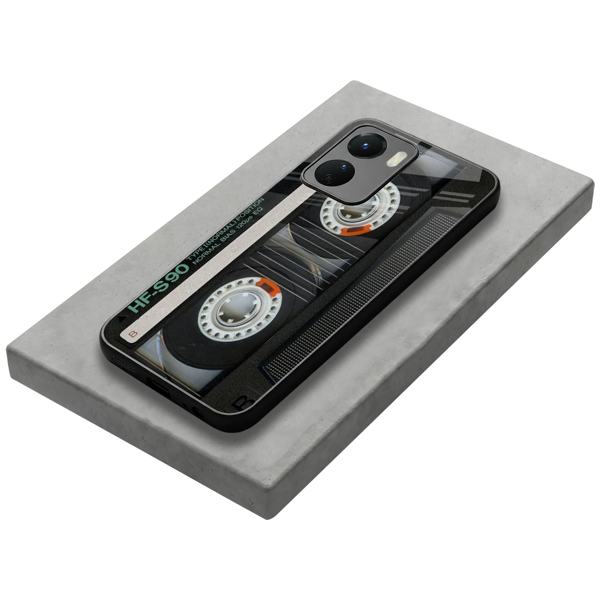 Cassette Tape stylish phone case for vivo y16 | glossy glass and slim fit