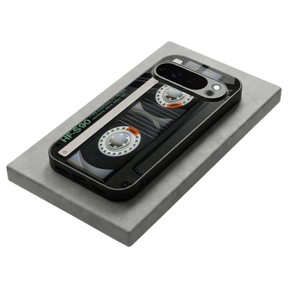 Cassette Tape stylish phone case for google pixel 10 pro | glossy glass and slim fit