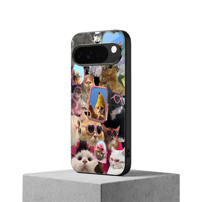Catastic Montage google pixel 10 pro xl mobile cover | shockproof glass phone case