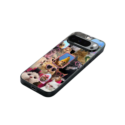 Catastic Montage stylish phone case for google pixel 10 pro xl | glossy glass and slim fit