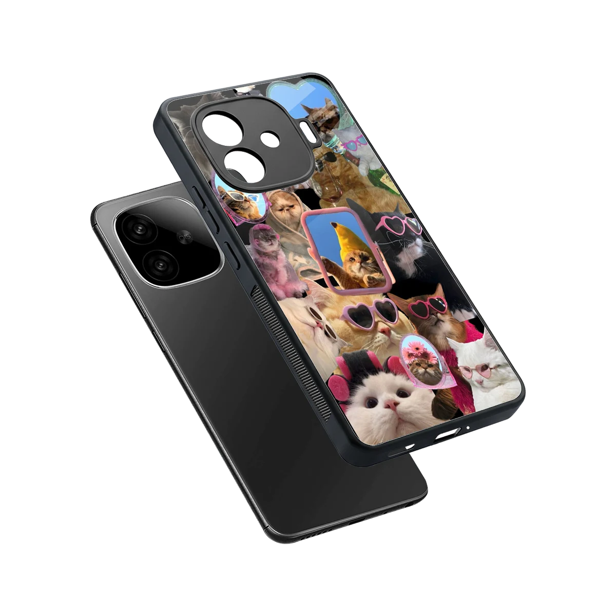 Catastic Montage sleek iqoo neo 10r 5g cover with tempered glass back and TPU edges