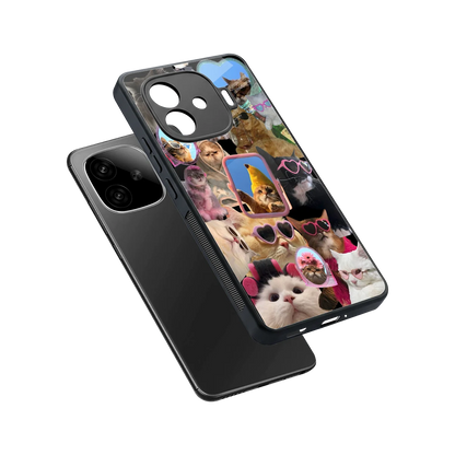 Catastic Montage sleek iqoo neo 10r 5g cover with tempered glass back and TPU edges