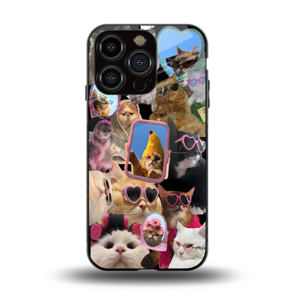 Catastic Montage back phone cover | glass case for iphone 13 pro