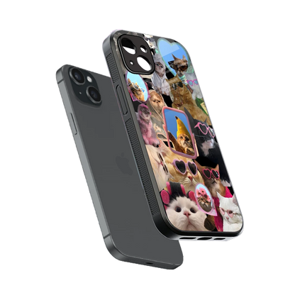 Catastic Montage sleek iphone 15 plus cover with tempered glass back and TPU edges