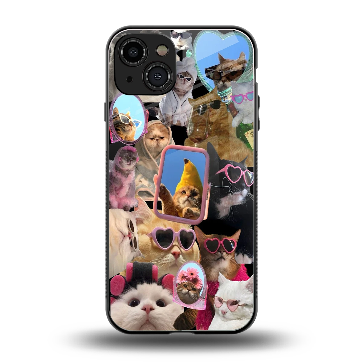 Catastic Montage back phone cover | glass case for iphone 15