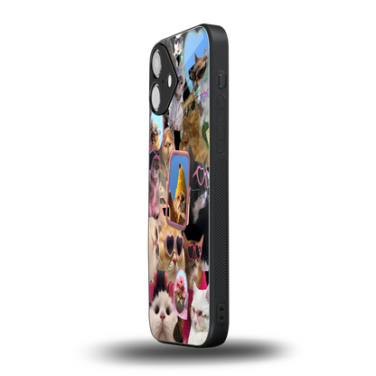 Catastic Montage iphone 16 plus mobile cover | shockproof glass phone case