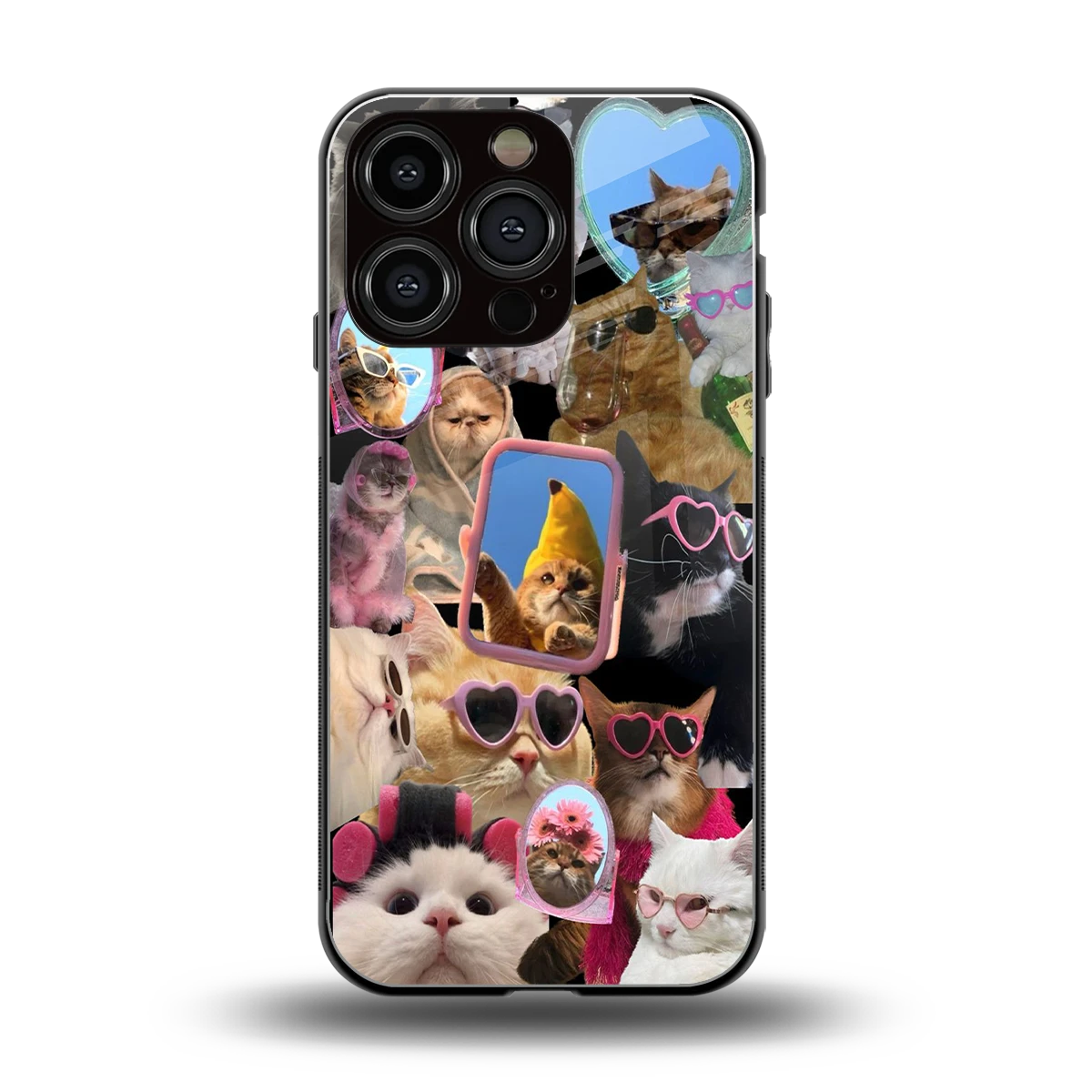 Catastic Montage back phone cover | glass case for iphone 16 pro