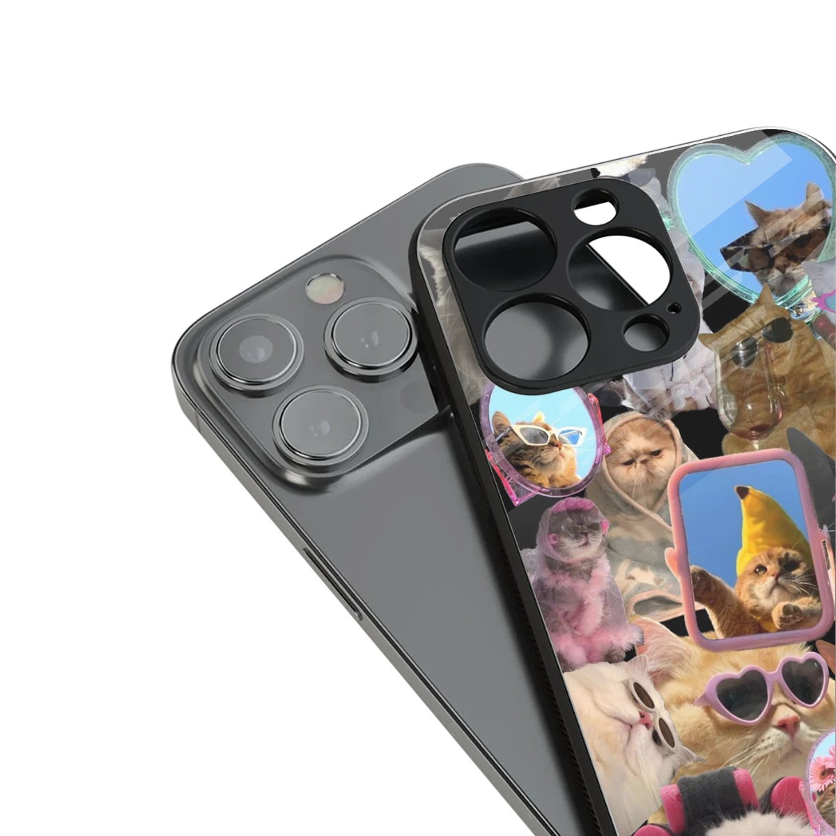 Catastic Montage stylish phone case for iphone 13 pro | glossy glass and slim fit