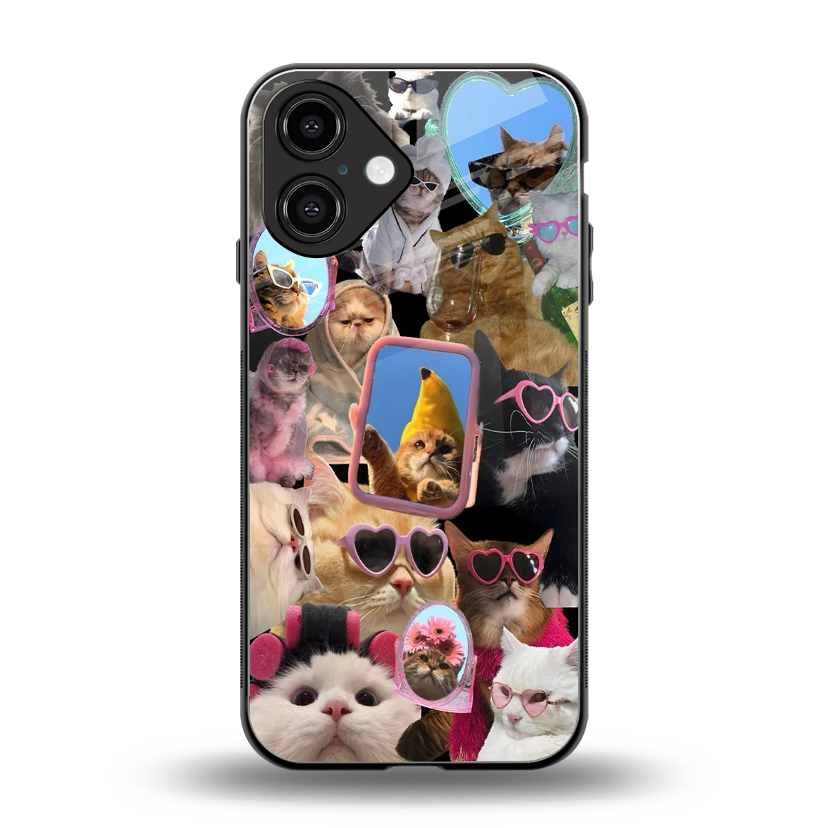 Catastic Montage back phone cover | glass case for iphone 16