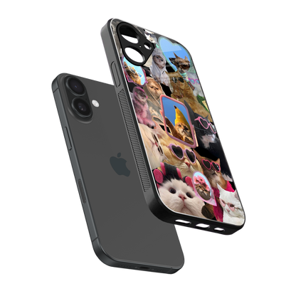 Catastic Montage Phone Case for Iphone 16 | Glass Case