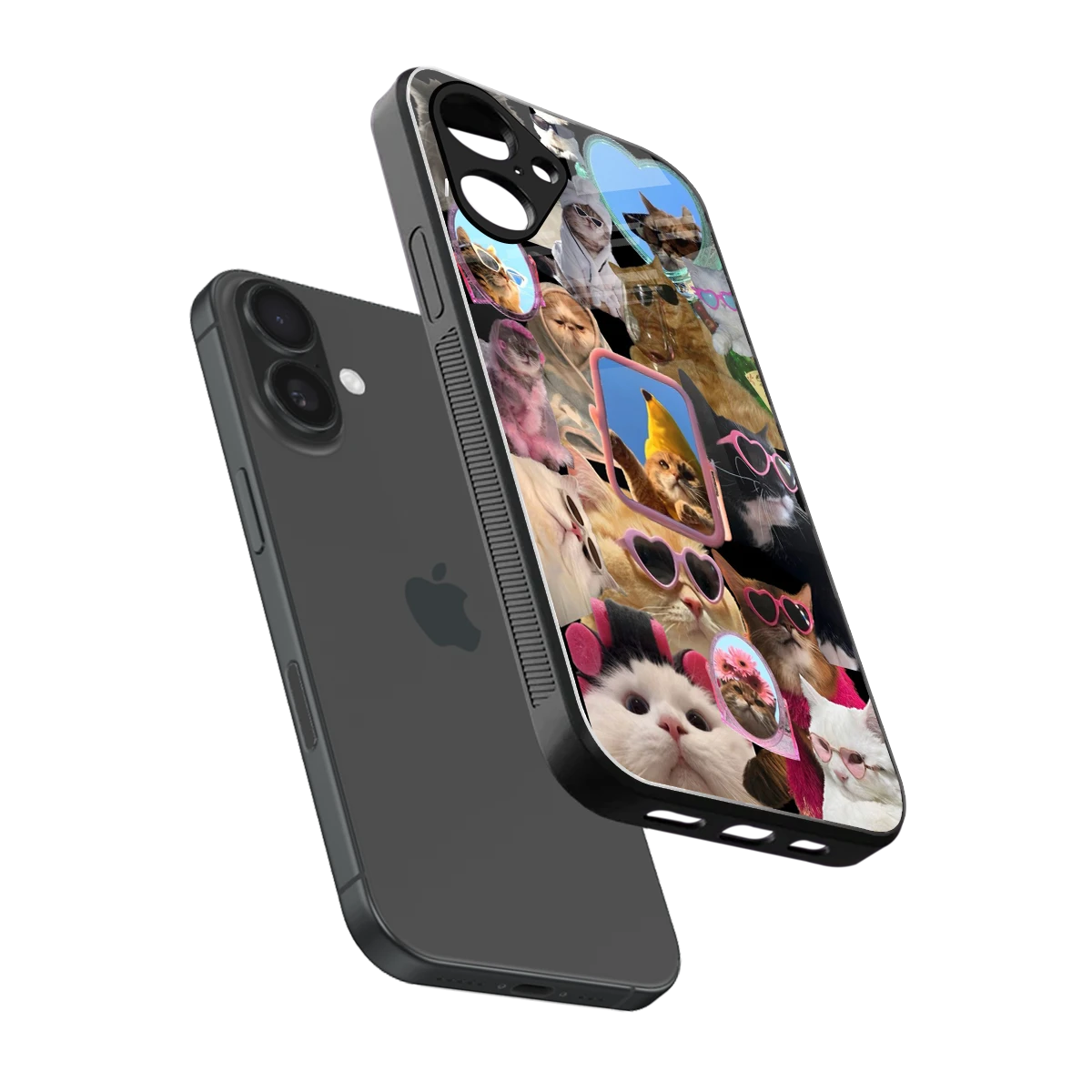 Catastic Montage sleek iPhone 16 cover with tempered glass back and TPU edges