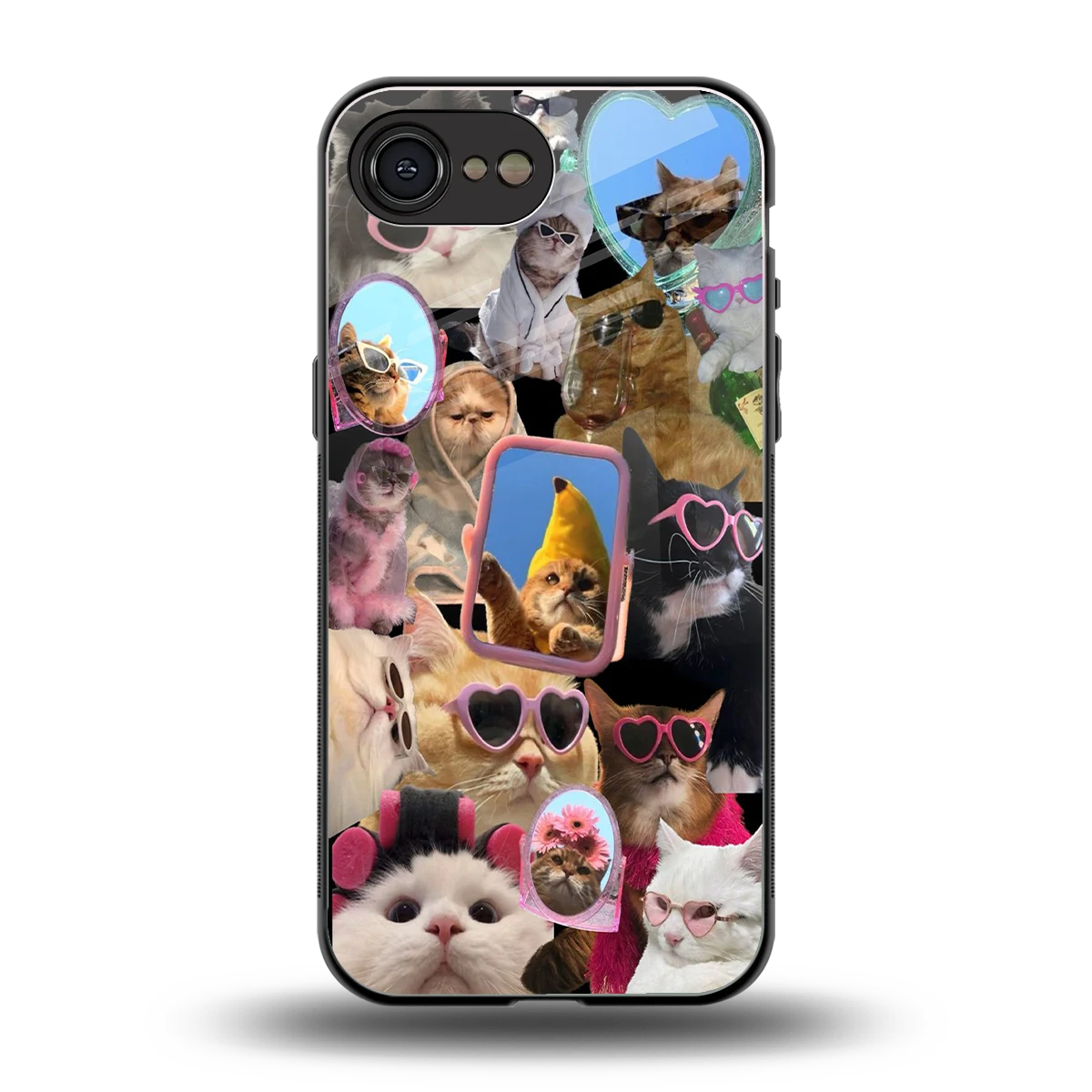 Catastic Montage back phone cover | glass case for iphone 16e