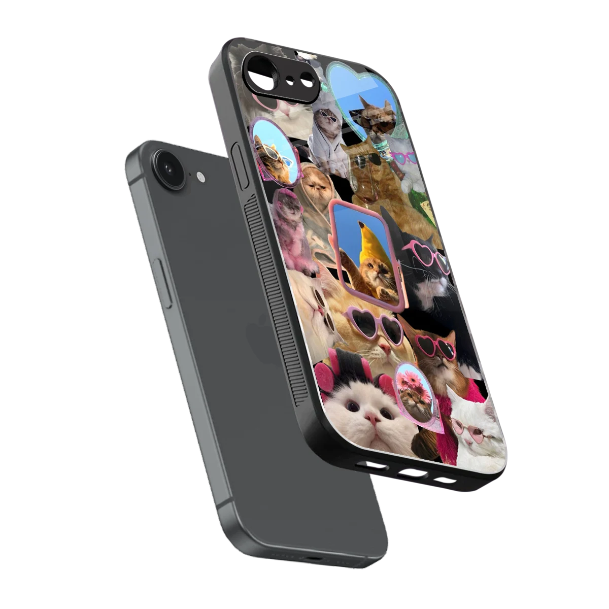 Catastic Montage sleek iphone 16e cover with tempered glass back and TPU edges