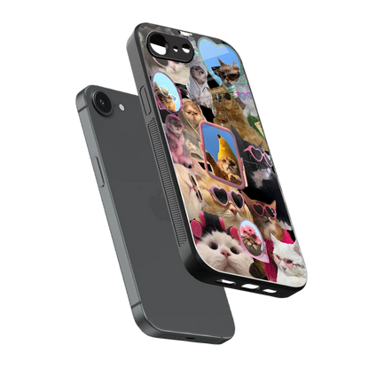 Catastic Montage sleek iphone 16e cover with tempered glass back and TPU edges