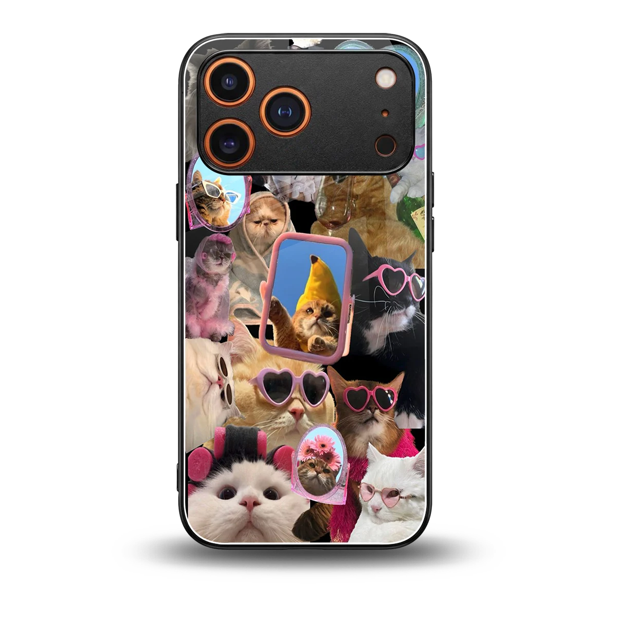 Catastic Montage back phone cover | glass case for iphone 17 pro max