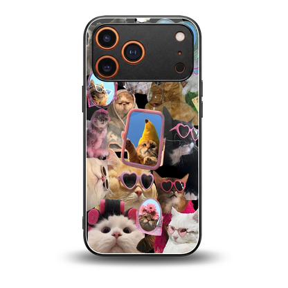 Catastic Montage back phone cover | glass case for iphone 17 pro max