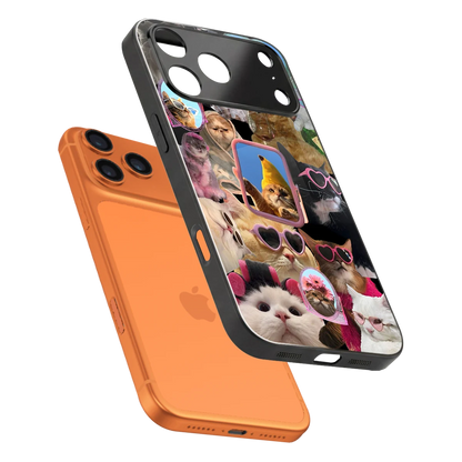Catastic Montage sleek iphone 17 pro max cover with tempered glass back and TPU edges