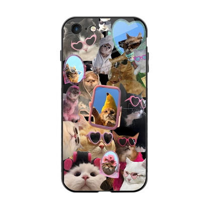 Catastic Montage back phone cover | glass case for iphone 7
