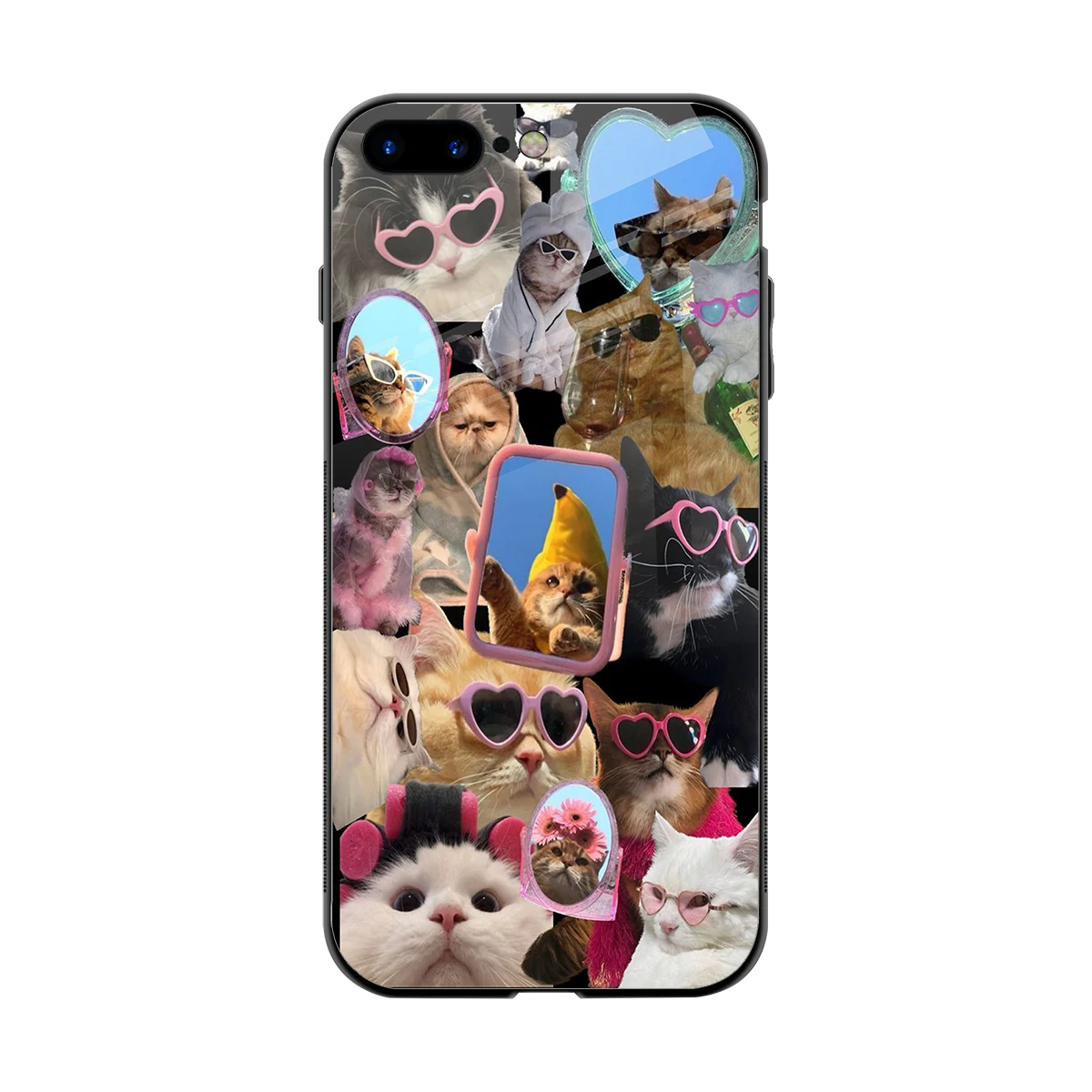 Catastic Montage back phone cover | glass case for iphone 7 plus