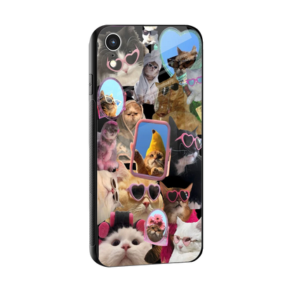 Catastic Montage sleek iphone xr cover with tempered glass back and TPU edges