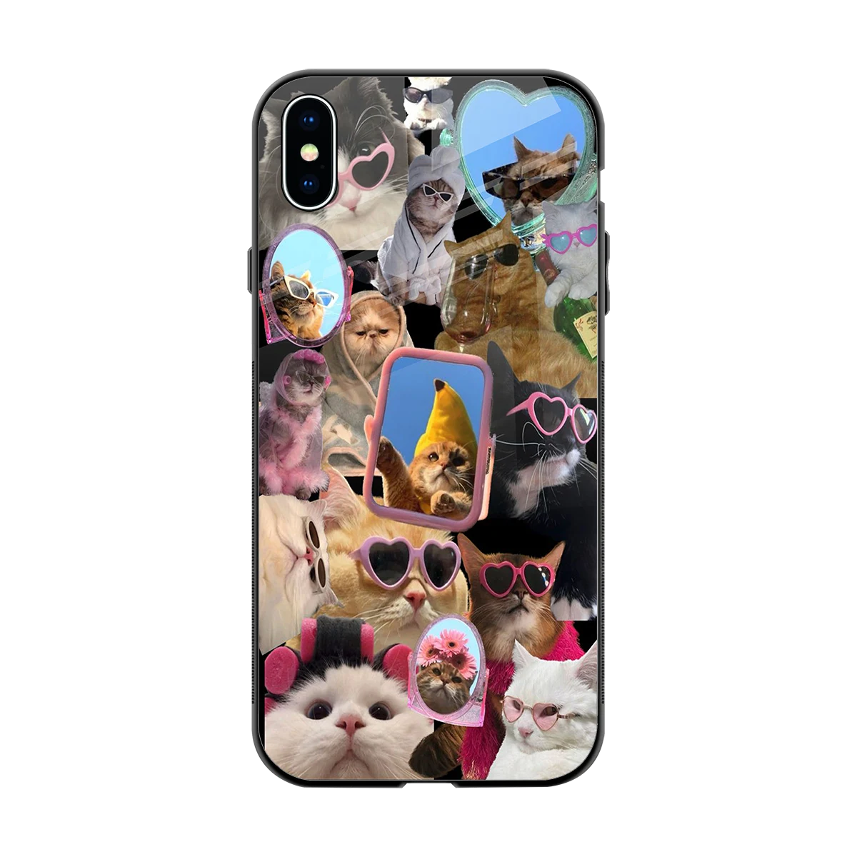 Catastic Montage back phone cover | glass case for iphone xs max
