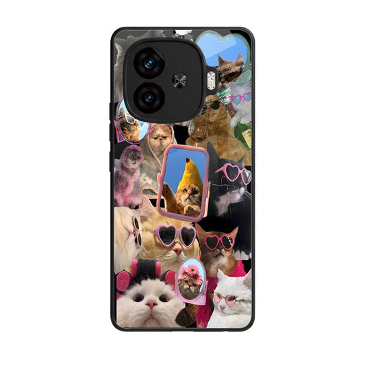 Catastic Montage back phone cover | glass case for iqoo neo 10r 5g