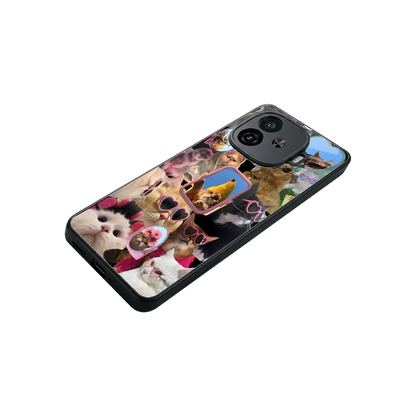 Catastic Montage stylish phone case for iqoo neo 10r 5g | glossy glass and slim fit